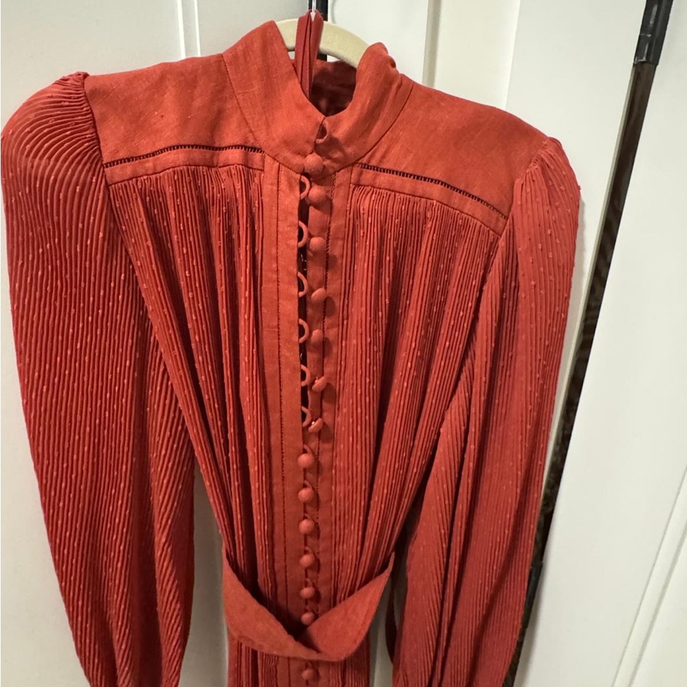 Zimmermann Rust Long Sleeve Dress - Picture 2 of 5